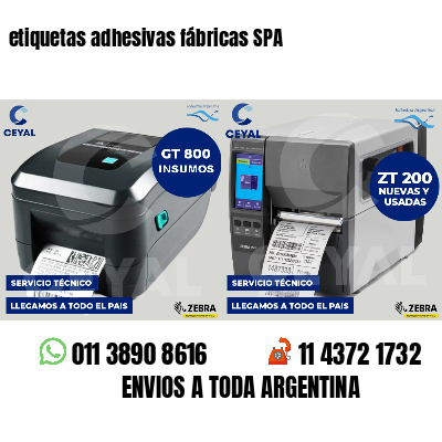 etiquetas adhesivas fábricas SPA