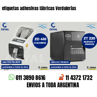 etiquetas adhesivas fábricas Verdulerías