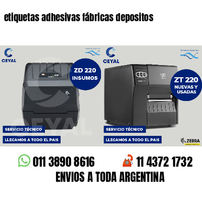 etiquetas adhesivas fábricas depositos