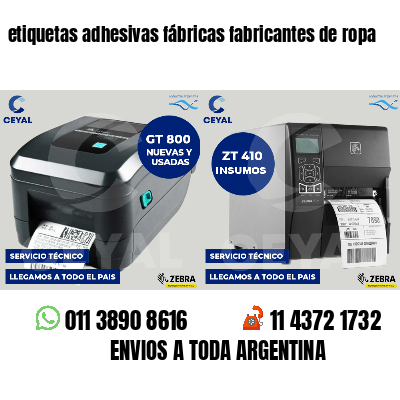 etiquetas adhesivas fábricas fabricantes de ropa