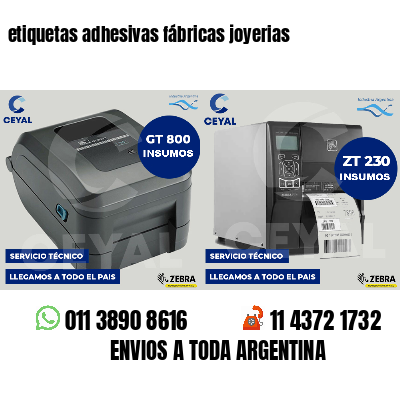 etiquetas adhesivas fábricas joyerias