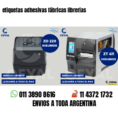 etiquetas adhesivas fábricas librerias