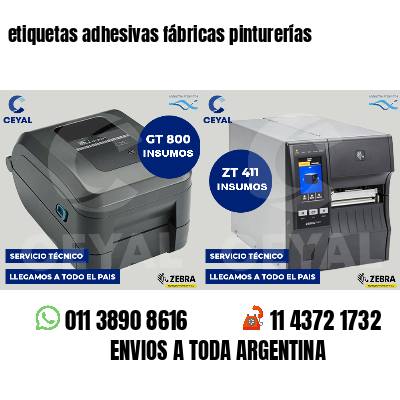 etiquetas adhesivas fábricas pinturerías