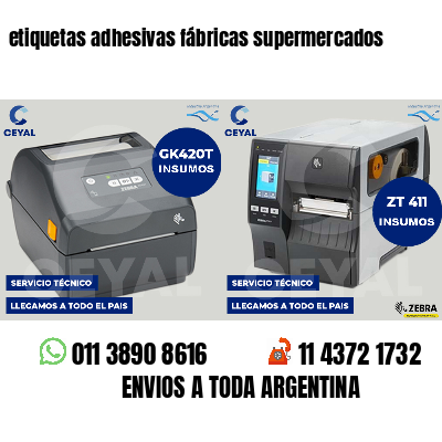 etiquetas adhesivas fábricas supermercados