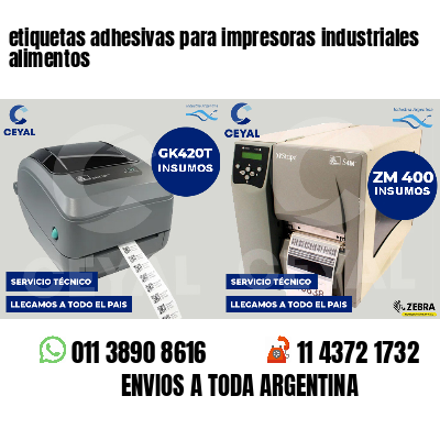 etiquetas adhesivas para impresoras industriales alimentos