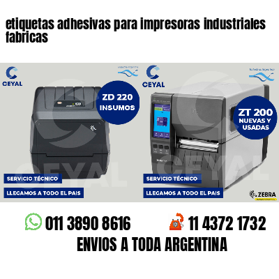etiquetas adhesivas para impresoras industriales fabricas