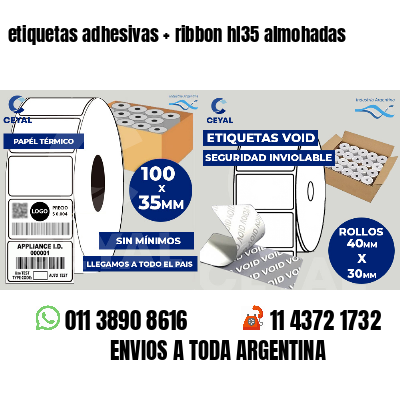 etiquetas adhesivas   ribbon hl35 almohadas