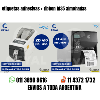 etiquetas adhesivas ribbon hl35 almohadas