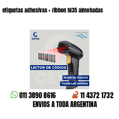 etiquetas adhesivas ribbon hl35 almohadas