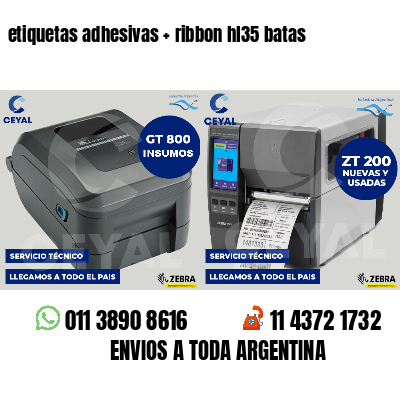 etiquetas adhesivas   ribbon hl35 batas