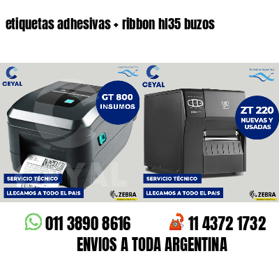 etiquetas adhesivas   ribbon hl35 buzos