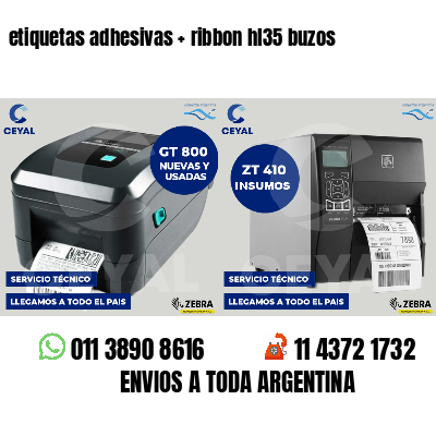 etiquetas adhesivas   ribbon hl35 buzos