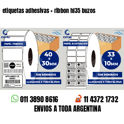 etiquetas adhesivas   ribbon hl35 buzos