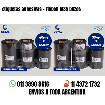 etiquetas adhesivas   ribbon hl35 buzos