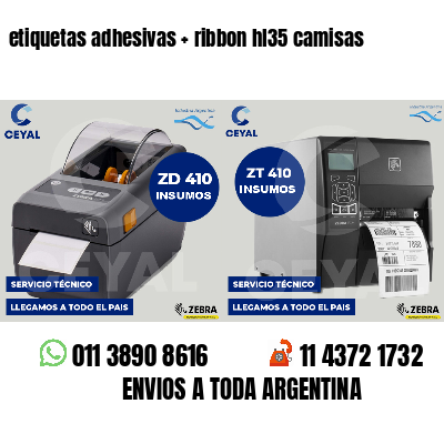 etiquetas adhesivas ribbon hl35 camisas