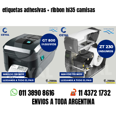 etiquetas adhesivas ribbon hl35 camisas