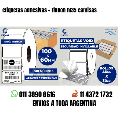 etiquetas adhesivas   ribbon hl35 camisas