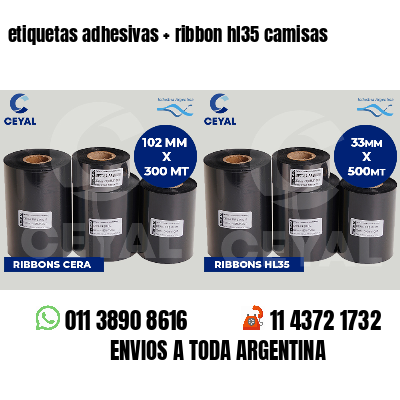 etiquetas adhesivas   ribbon hl35 camisas