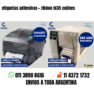 etiquetas adhesivas ribbon hl35 cojines