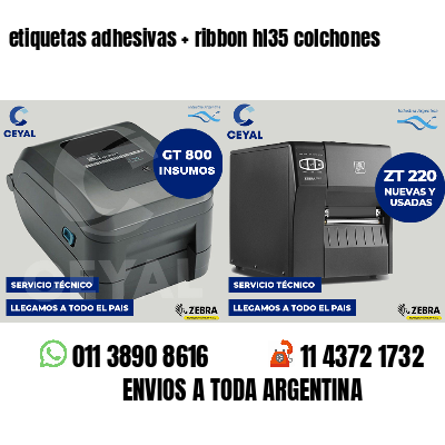 etiquetas adhesivas ribbon hl35 colchones