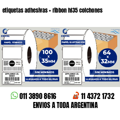 etiquetas adhesivas   ribbon hl35 colchones