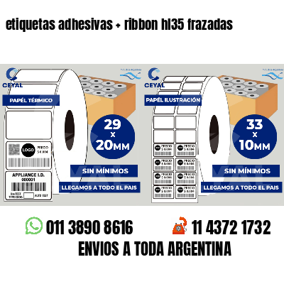 etiquetas adhesivas   ribbon hl35 frazadas
