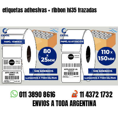 etiquetas adhesivas   ribbon hl35 frazadas