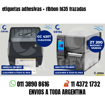 etiquetas adhesivas   ribbon hl35 frazadas
