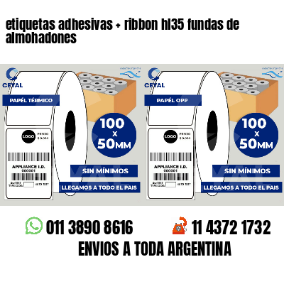 etiquetas adhesivas   ribbon hl35 fundas de almohadones