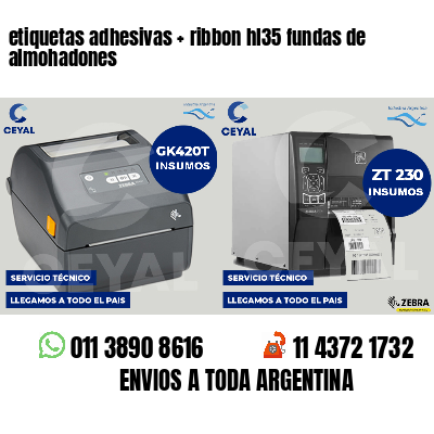 etiquetas adhesivas   ribbon hl35 fundas de almohadones