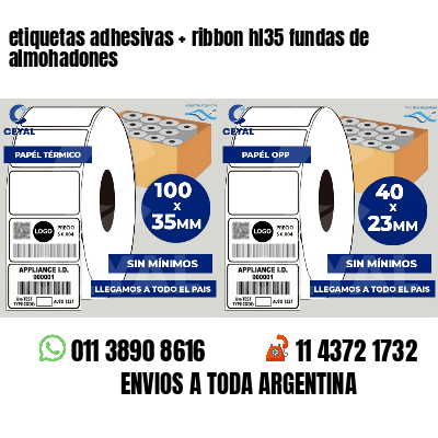 etiquetas adhesivas   ribbon hl35 fundas de almohadones