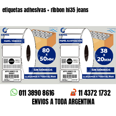 etiquetas adhesivas   ribbon hl35 jeans