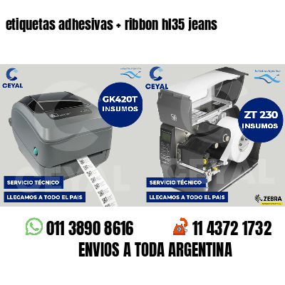 etiquetas adhesivas   ribbon hl35 jeans