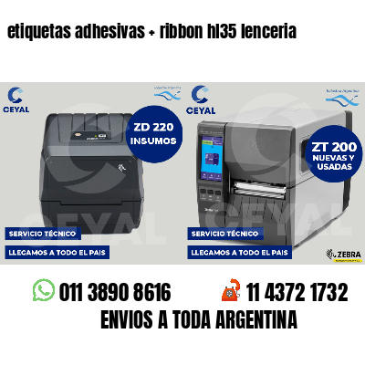 etiquetas adhesivas ribbon hl35 lenceria