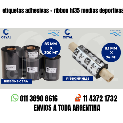 etiquetas adhesivas   ribbon hl35 medias deportivas