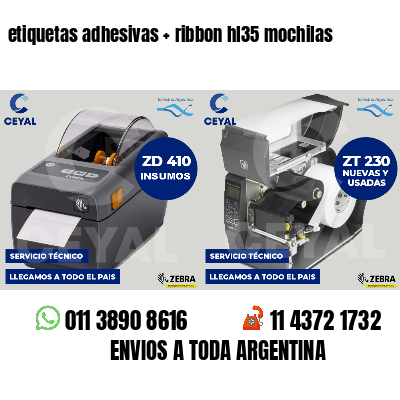 etiquetas adhesivas   ribbon hl35 mochilas