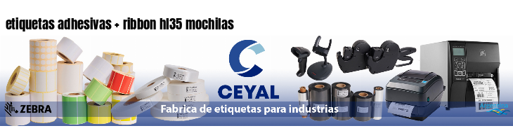 etiquetas adhesivas   ribbon hl35 mochilas
