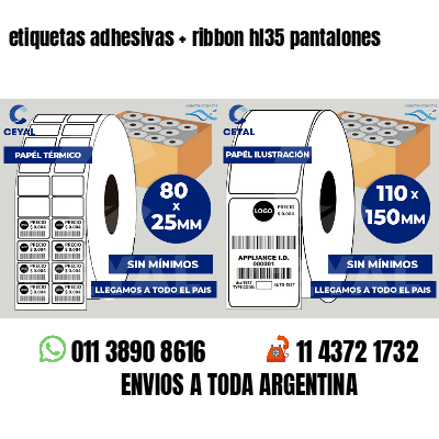 etiquetas adhesivas   ribbon hl35 pantalones