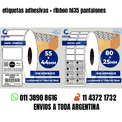 etiquetas adhesivas   ribbon hl35 pantalones