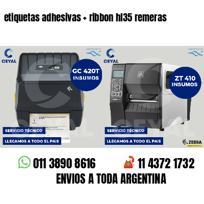 etiquetas adhesivas   ribbon hl35 remeras
