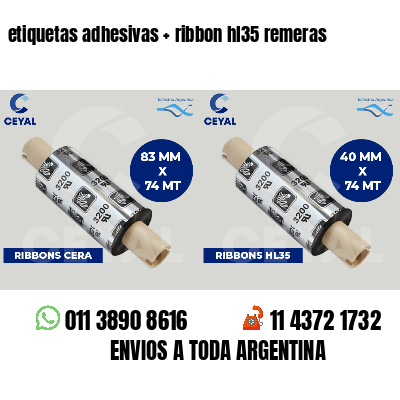 etiquetas adhesivas   ribbon hl35 remeras