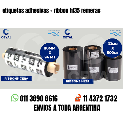 etiquetas adhesivas   ribbon hl35 remeras