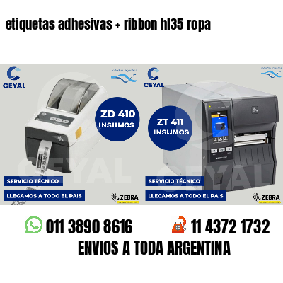 etiquetas adhesivas   ribbon hl35 ropa
