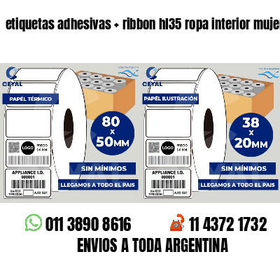 etiquetas adhesivas   ribbon hl35 ropa interior mujer