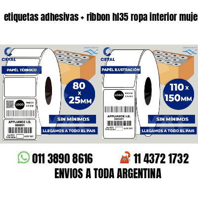 etiquetas adhesivas ribbon hl35 ropa interior mujer