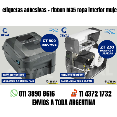 etiquetas adhesivas ribbon hl35 ropa interior mujer