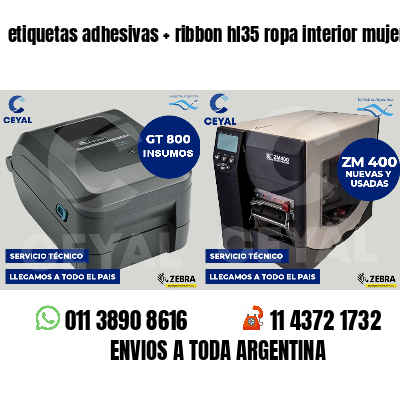 etiquetas adhesivas ribbon hl35 ropa interior mujer