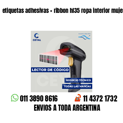 etiquetas adhesivas ribbon hl35 ropa interior mujer