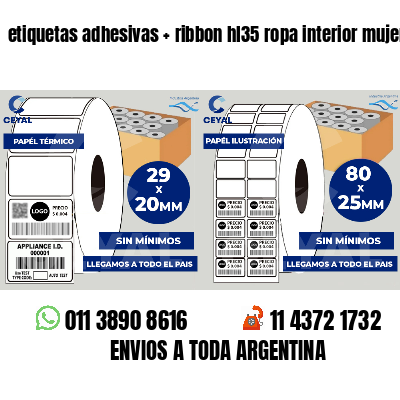 etiquetas adhesivas   ribbon hl35 ropa interior mujer