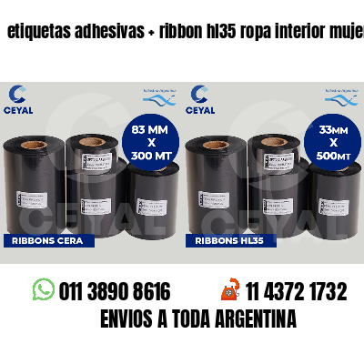 etiquetas adhesivas   ribbon hl35 ropa interior mujer
